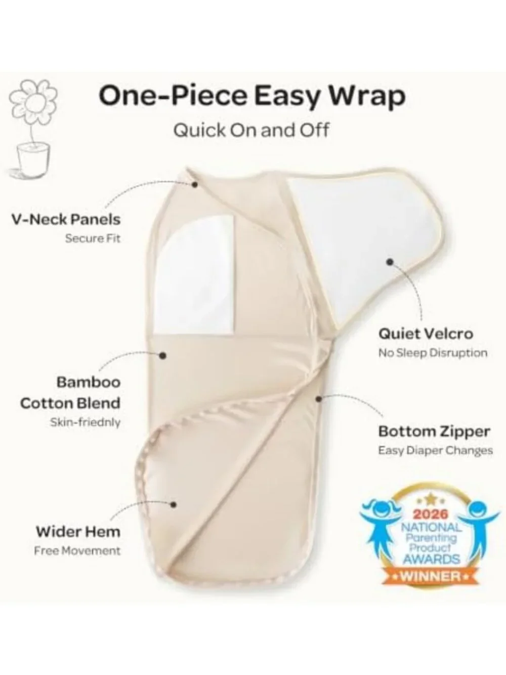 Cozy Newborn Swaddles with Quiet Fastener - Infant Sleep Sack 0-3 Months
